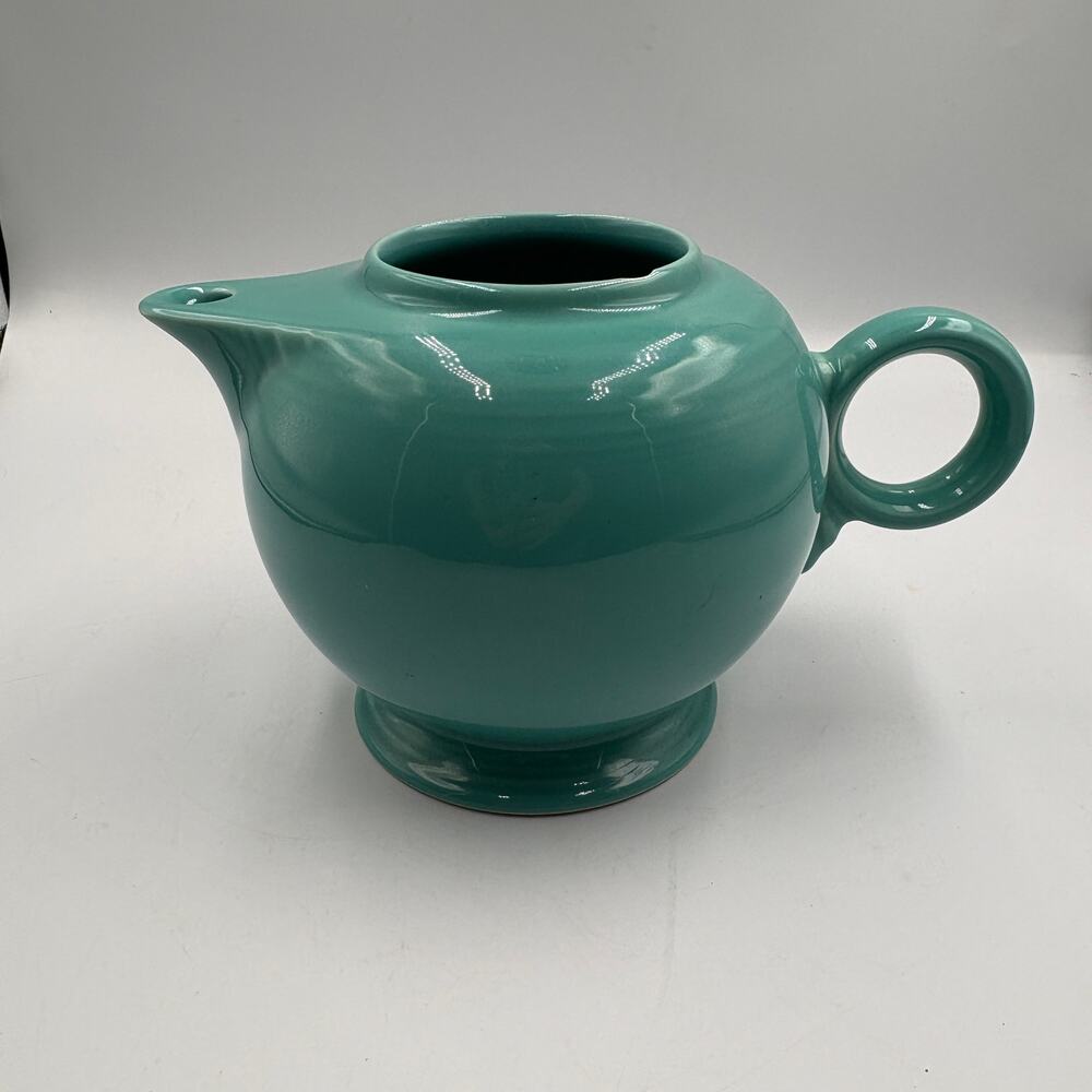 Fiesta 44 oz Ceramic Teapot Teal Green Ring Handle Fiestaware - No Lid